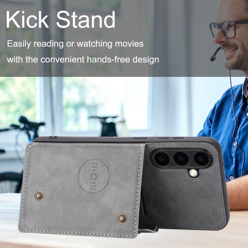 Κάλυμμα Samsung Galaxy S26 Plus Θήκη Για Κάρτες Με Εφέ Δέρματος