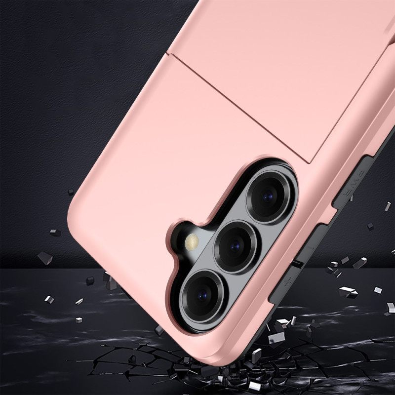 Κάλυμμα Samsung Galaxy S26 Plus Θήκη Καρτών Με Μεταλλικό Εφέ Σιλικόνης