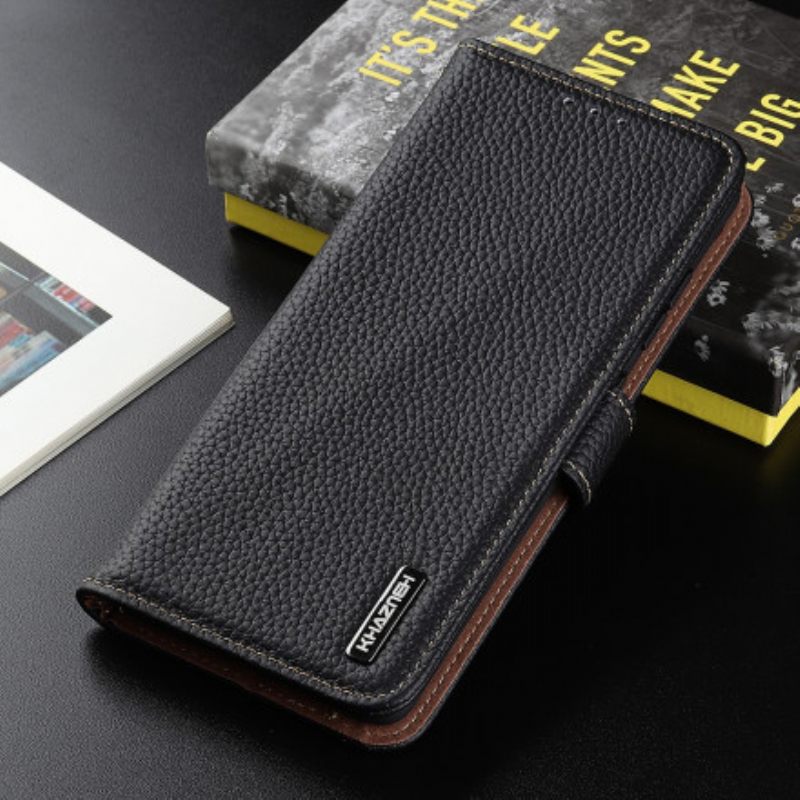 Θήκη Flip Realme 8 / 8 Pro Litchi Leather Khazneh