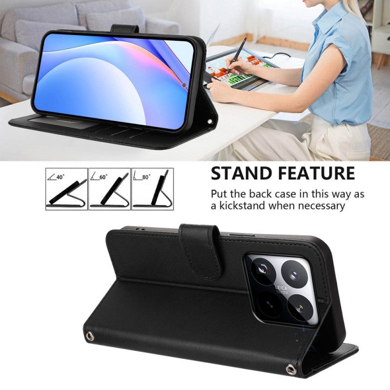 Δερματινη Θηκη Xiaomi 15t Απλό Σχέδιο Προστασίας Rfid Σιλικόνης