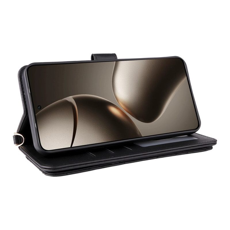 Δερματινη Θηκη Xiaomi 15t Καπιτονέ Με Λουράκι Ώμου Και Λουράκι Καρπού