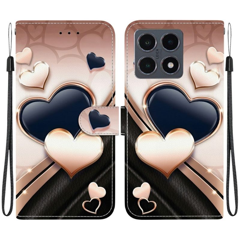 Δερματινη Θηκη Xiaomi 15t Καρδιές