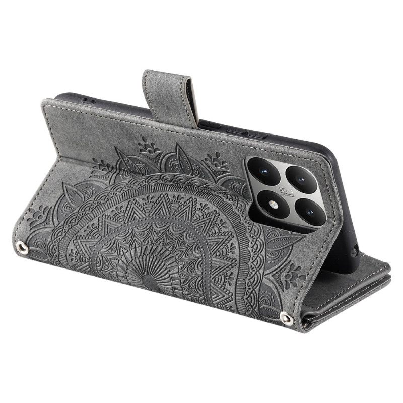 Δερματινη Θηκη Xiaomi 15t Πορτοφόλι Με Εφέ Σουέτ Μάνταλα