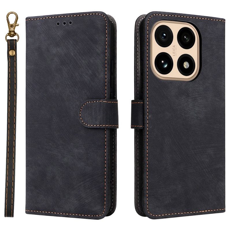 Δερματινη Θηκη Xiaomi 15t Προστασία Rfid Εφέ Σουέτ