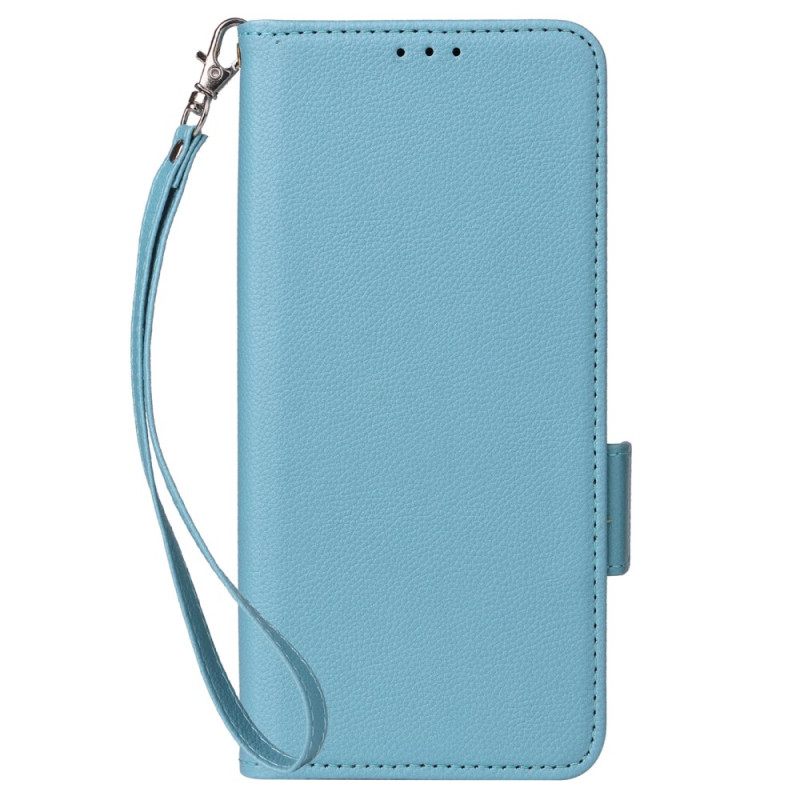 Δερματινη Θηκη Xiaomi 15t Τεχνητό Δέρμα Με Λουράκι Σιλικόνης