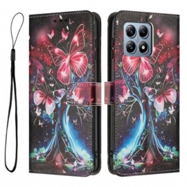 Δερματινη Θηκη Xiaomi 15t Θάμνος Πεταλούδας Σιλικόνης