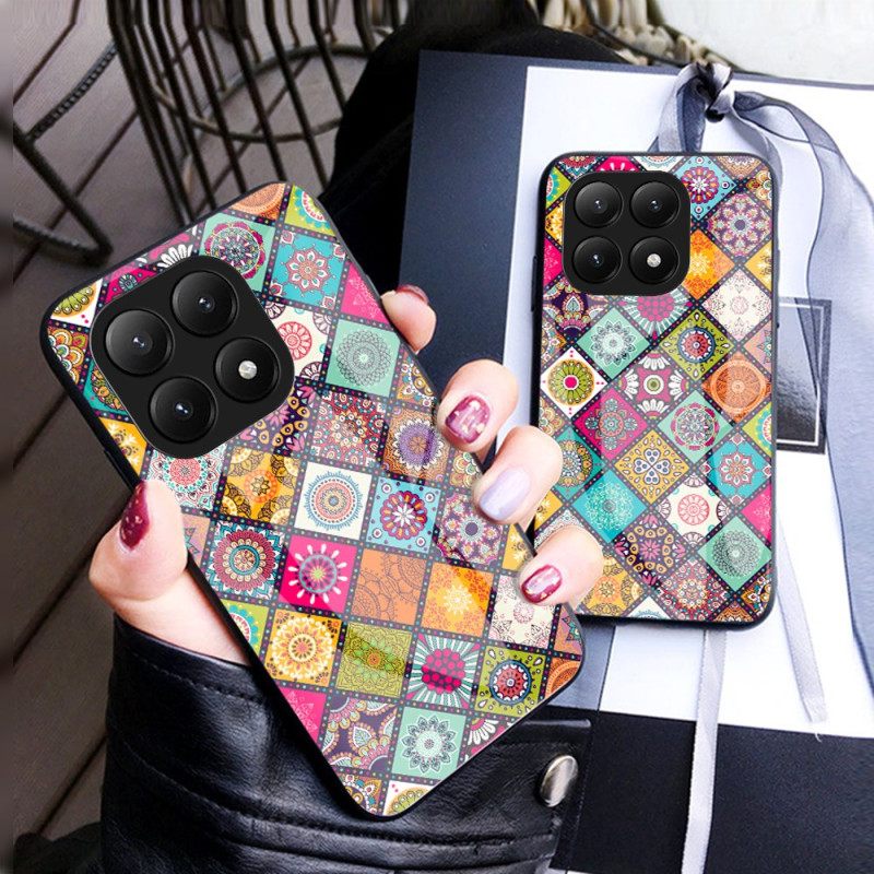 Κάλυμμα Xiaomi 15t Βάση Και Λουράκι Με Σχέδιο Patchwork Σιλικόνης