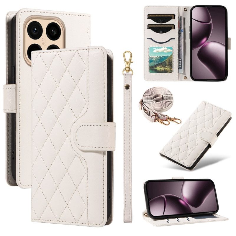 Θηκη Κινητου Xiaomi 15t Θήκες Κινητών Καπιτονέ Με Λουρί Και Λουρί Ώμου