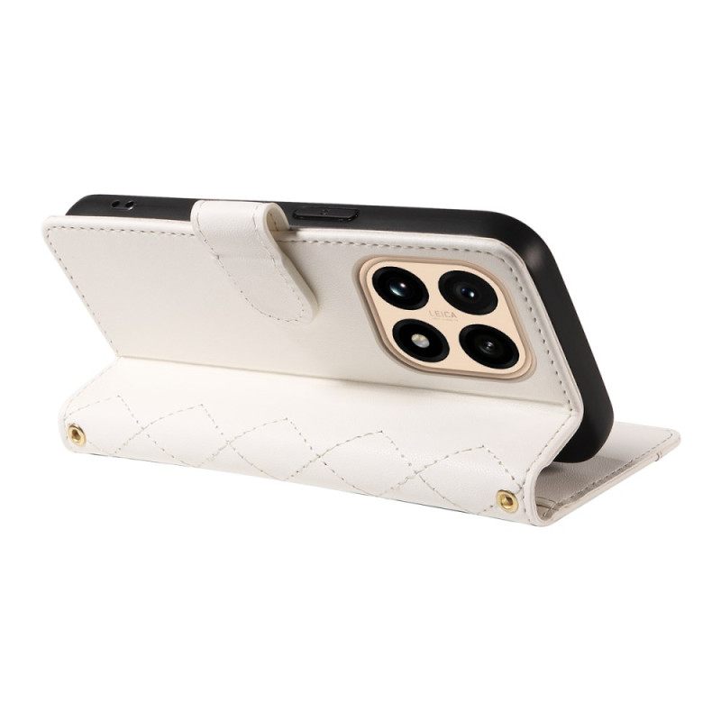 Θηκη Κινητου Xiaomi 15t Θήκες Κινητών Καπιτονέ Με Λουρί Και Λουρί Ώμου