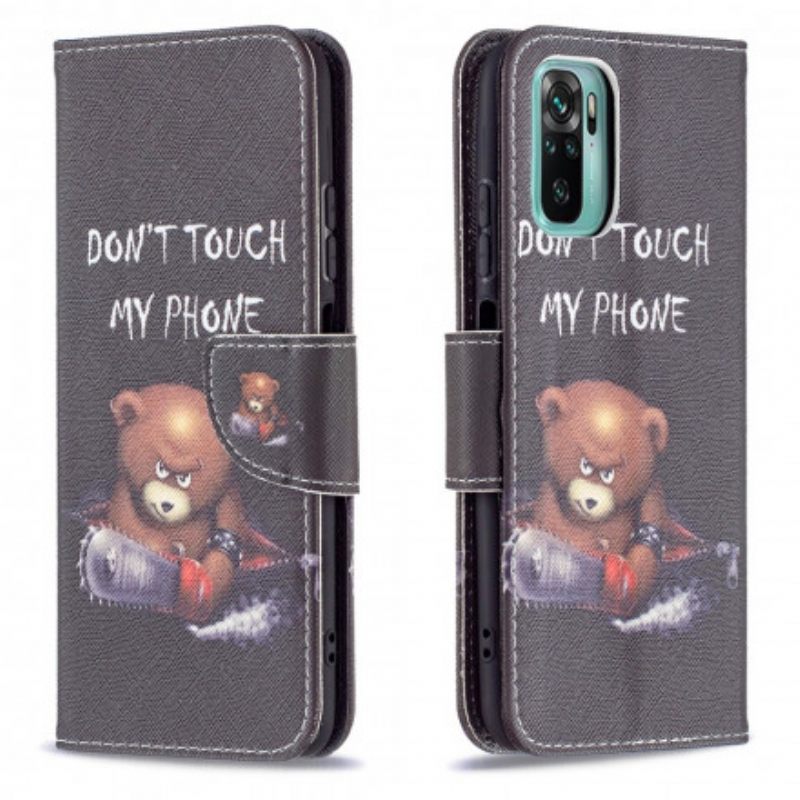 δερματινη θηκη Xiaomi Redmi Note 10 / 10S Επικίνδυνη Αρκούδα