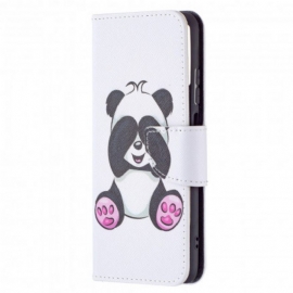 δερματινη θηκη Xiaomi Redmi Note 10 / 10S Panda Fun