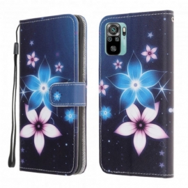 Κάλυμμα Xiaomi Redmi Note 10 / 10S με κορδονι Lunar Strap Flowers