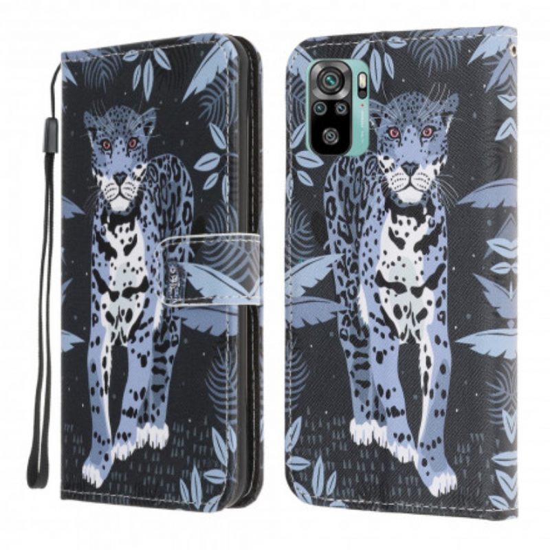 Κάλυμμα Xiaomi Redmi Note 10 / 10S με κορδονι Strappy Leopard