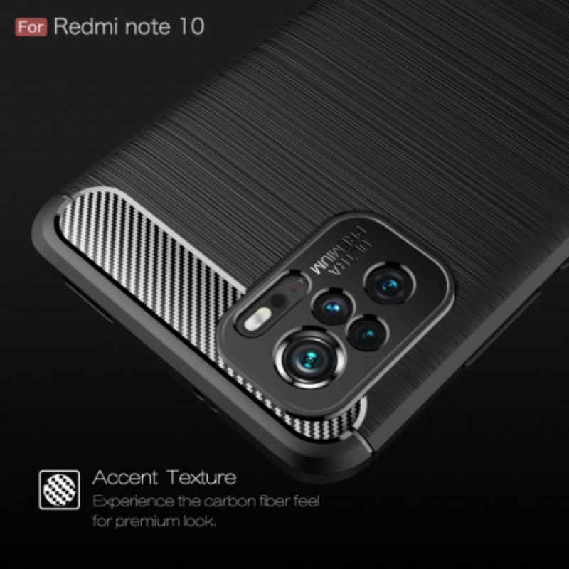 θηκη κινητου Xiaomi Redmi Note 10 / 10S Βουρτσισμένη Ίνα Άνθρακα