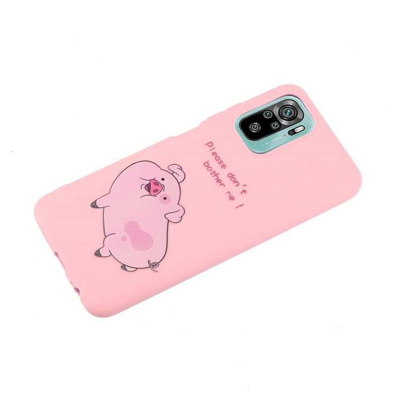 Θήκη Xiaomi Redmi Note 10 / 10S Γουρούνι Με Λουράκι Φιλιού
