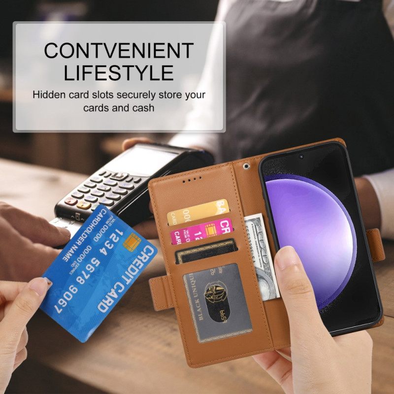 Δερματινη Θηκη Samsung Galaxy S25 Fe 3 Θέσεις Κάρτας Σιλικόνης