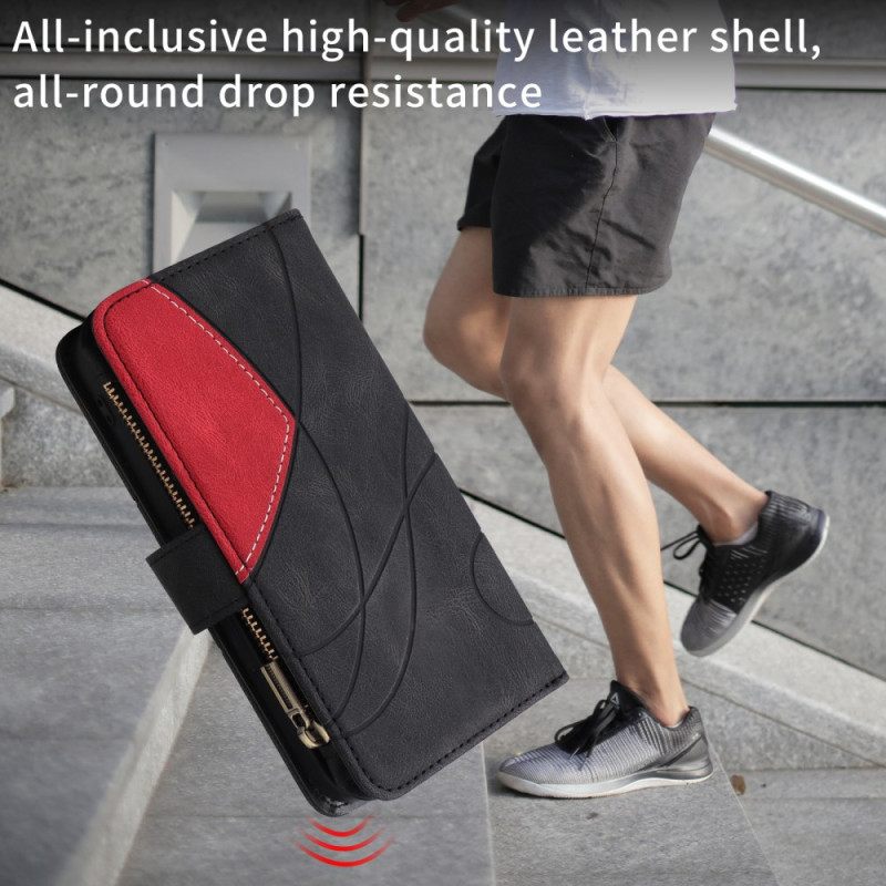 Δερματινη Θηκη Samsung Galaxy S25 Fe Δίχρωμο Κυματιστό