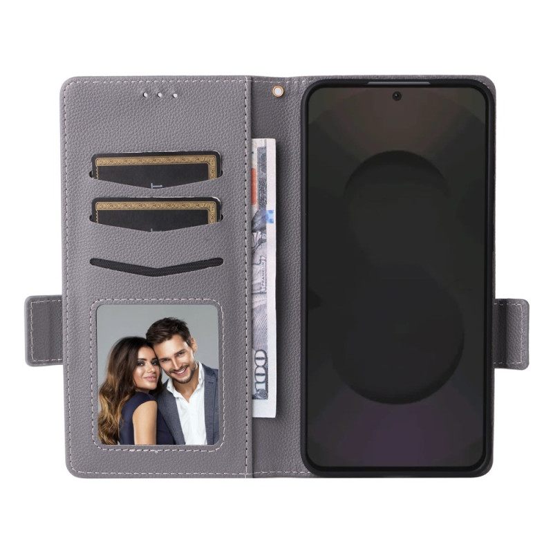 Δερματινη Θηκη Samsung Galaxy S25 Fe Κλασικό Πορτοφόλι Με Λουράκι Σιλικόνης