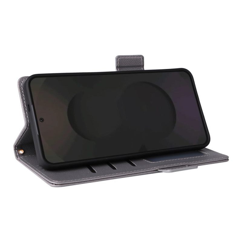 Δερματινη Θηκη Samsung Galaxy S25 Fe Κλασικό Πορτοφόλι Με Λουράκι Σιλικόνης