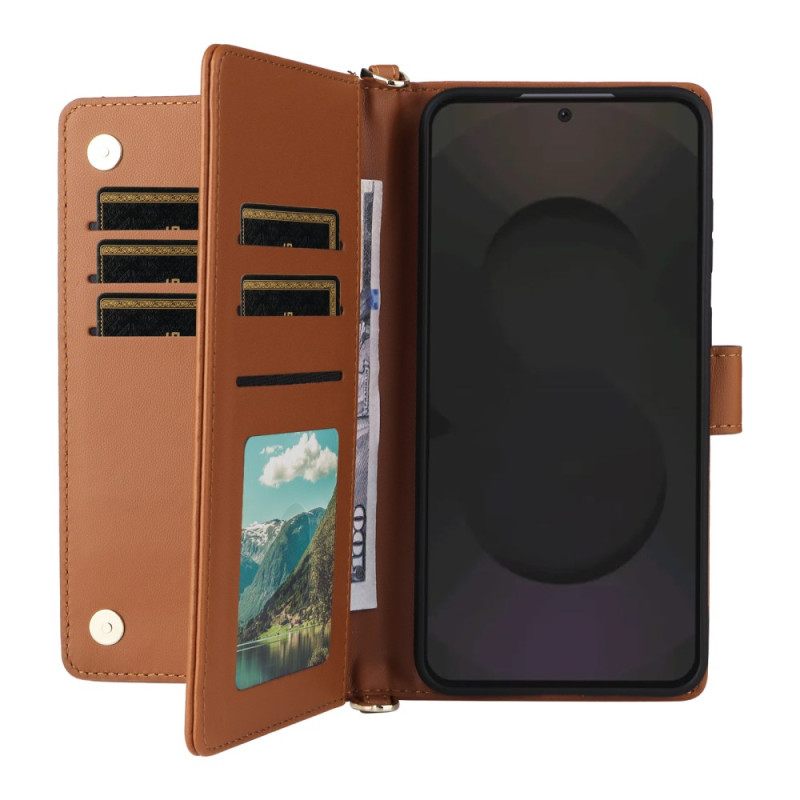 Δερματινη Θηκη Samsung Galaxy S25 Fe Λουράκι Και Λουράκι Ώμου