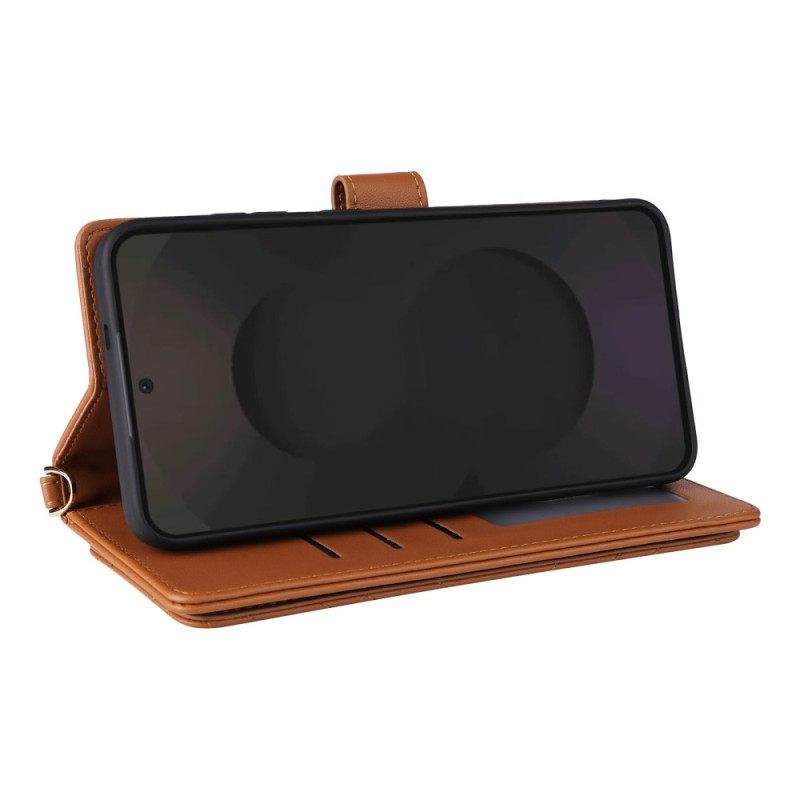 Δερματινη Θηκη Samsung Galaxy S25 Fe Λουράκι Και Λουράκι Ώμου