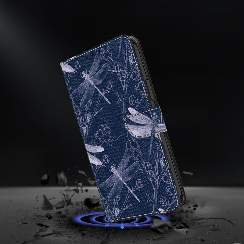 Δερματινη Θηκη Samsung Galaxy S25 Fe Μοτίβο Λιβελούλας