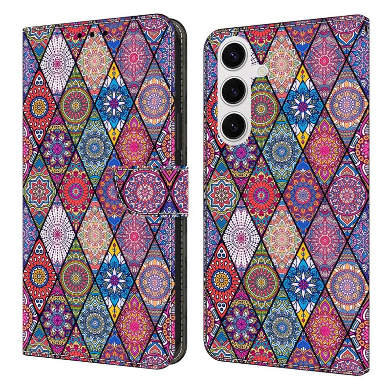 Δερματινη Θηκη Samsung Galaxy S25 Fe Patchwork