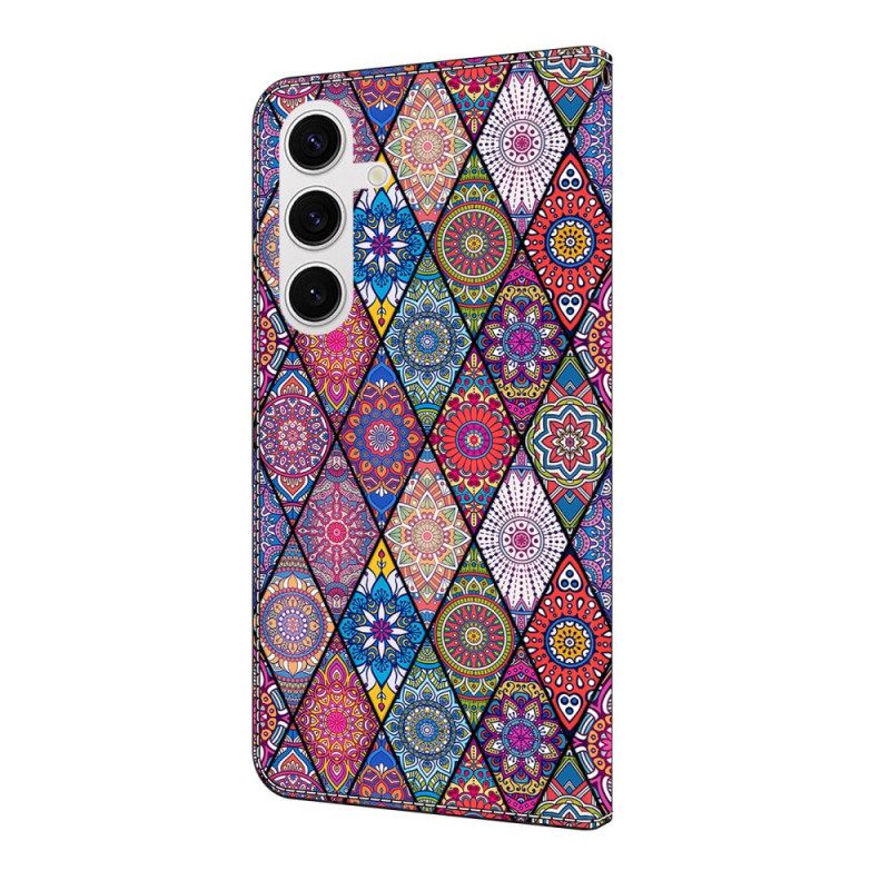Δερματινη Θηκη Samsung Galaxy S25 Fe Patchwork