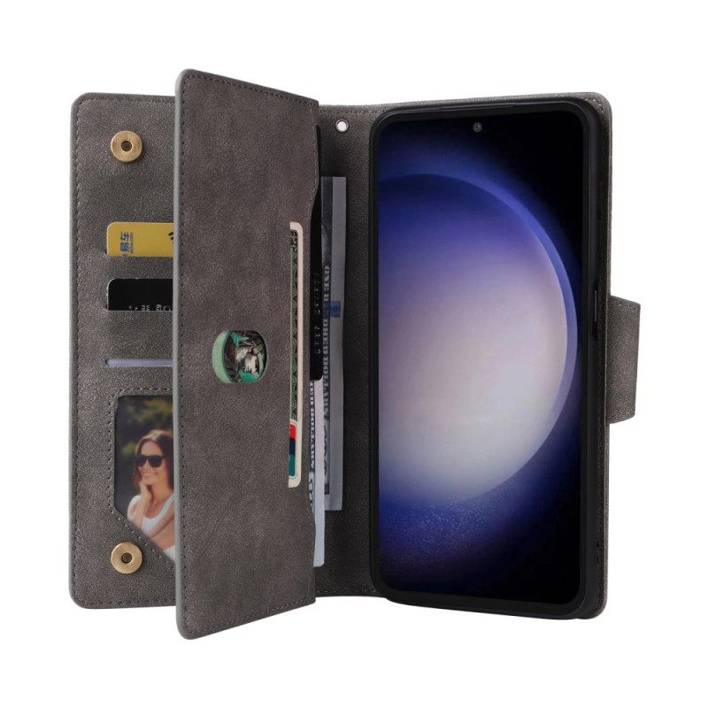 Δερματινη Θηκη Samsung Galaxy S25 Fe Πορτοφόλι Με Φερμουάρ