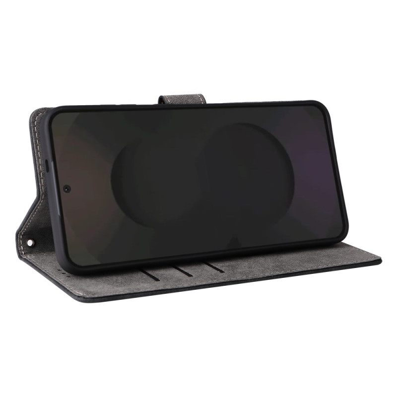 Δερματινη Θηκη Samsung Galaxy S25 Fe Προστασία Rfid Με Εφέ Σουέτ