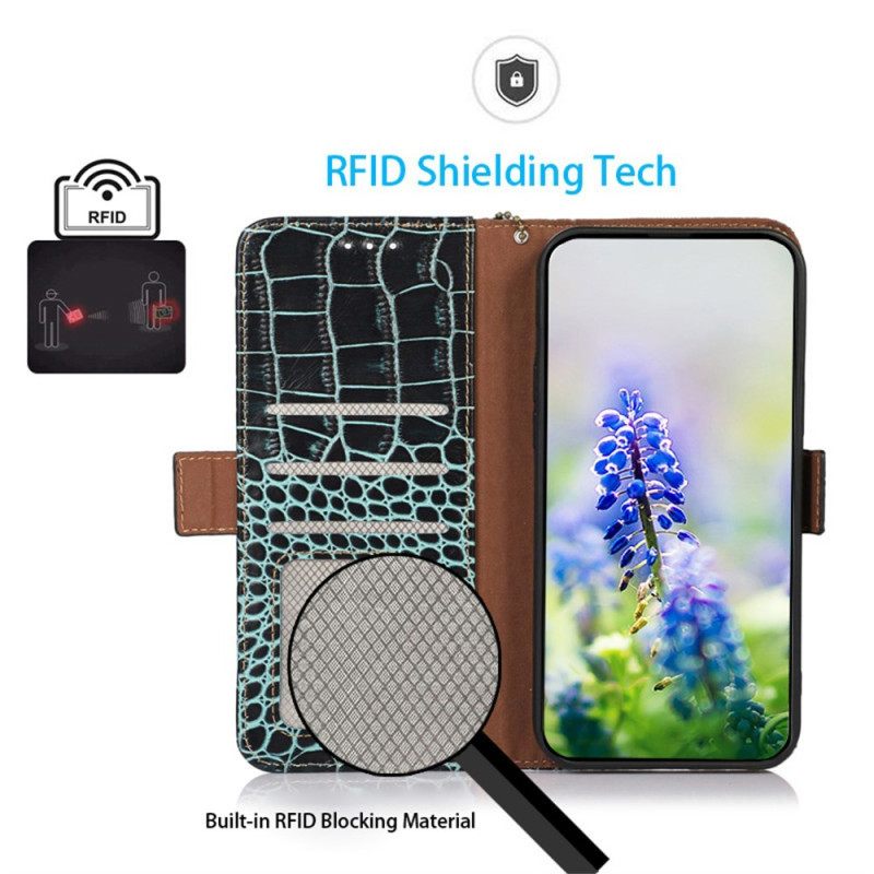 Δερματινη Θηκη Samsung Galaxy S25 Fe Στυλ Κροκόδειλου Σιλικόνης