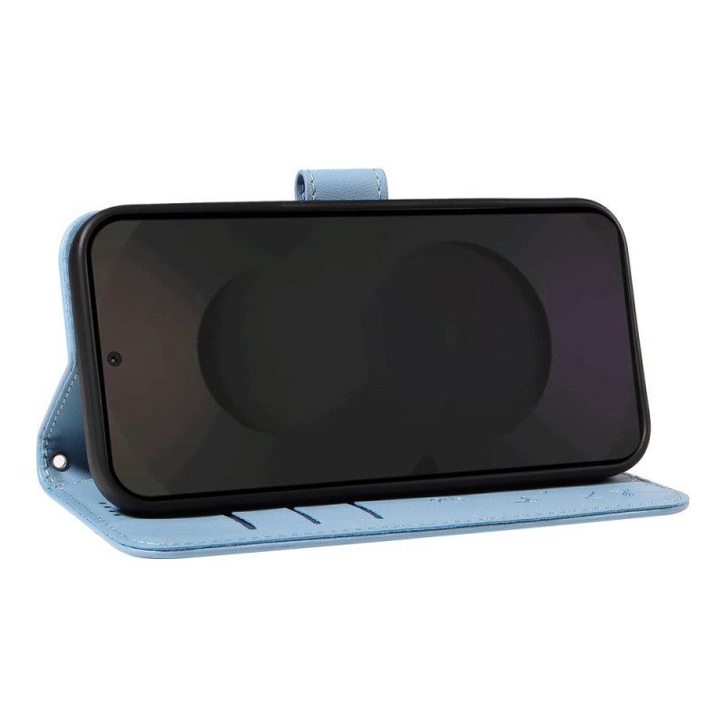 Δερματινη Θηκη Samsung Galaxy S25 Fe Σχέδιο Πικραλίδας Με Λουρί Σιλικόνης