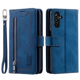 Δερματινη Θηκη Samsung Galaxy S25 Fe Θήκη Καρτών Και Φερμουάρ