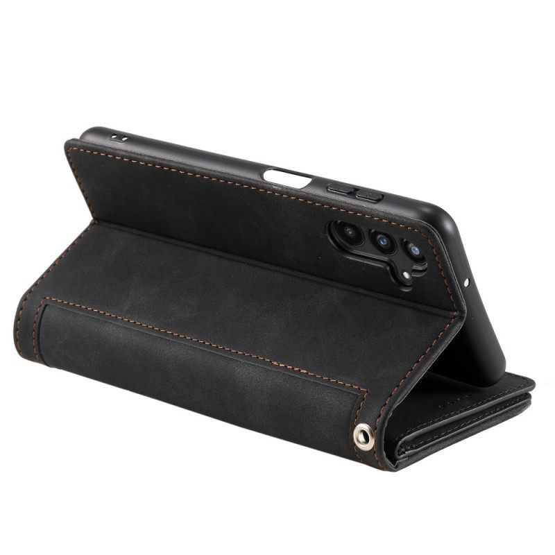 Δερματινη Θηκη Samsung Galaxy S25 Fe Θήκη Καρτών Και Φερμουάρ