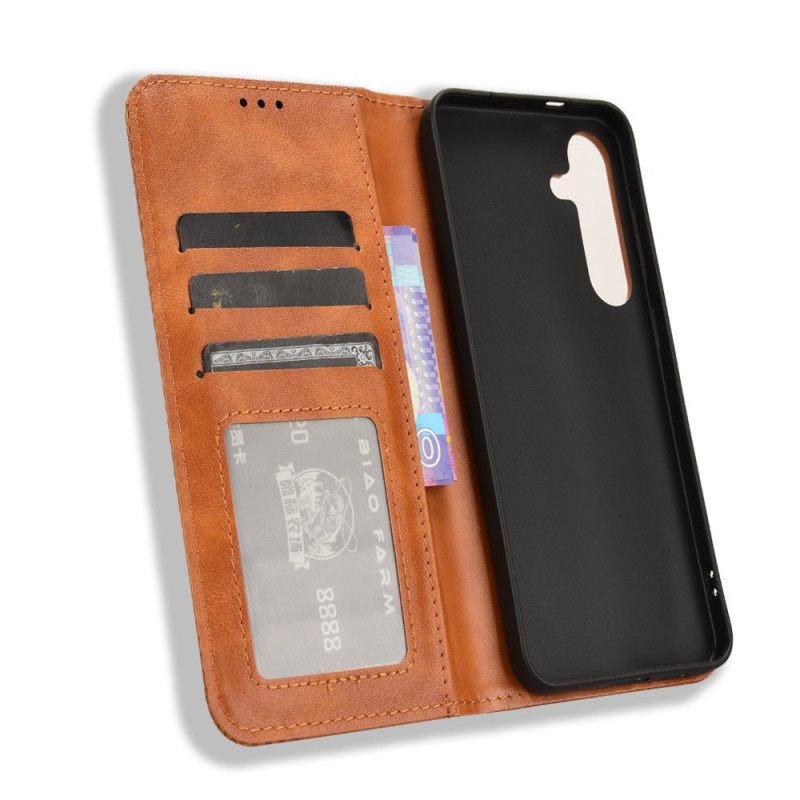 Δερματινη Θηκη Samsung Galaxy S25 Fe Vintage Περίγραμμα