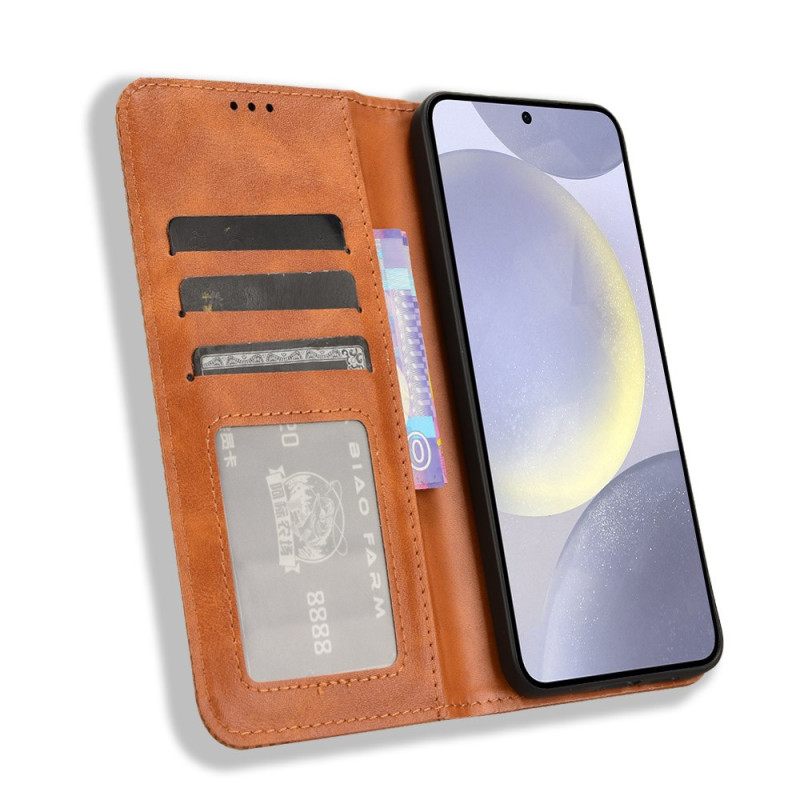 Δερματινη Θηκη Samsung Galaxy S25 Fe Vintage Περίγραμμα