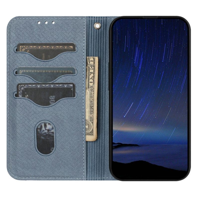 Δερματινη Θηκη Samsung Galaxy S25 Fe Υφασμάτινη Υφή Και Κορδόνι Σιλικόνης