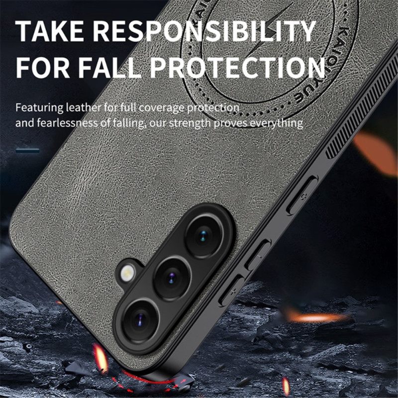 Κάλυμμα Samsung Galaxy S25 Fe Εφέ Δερμάτινου Nappa Magsafe