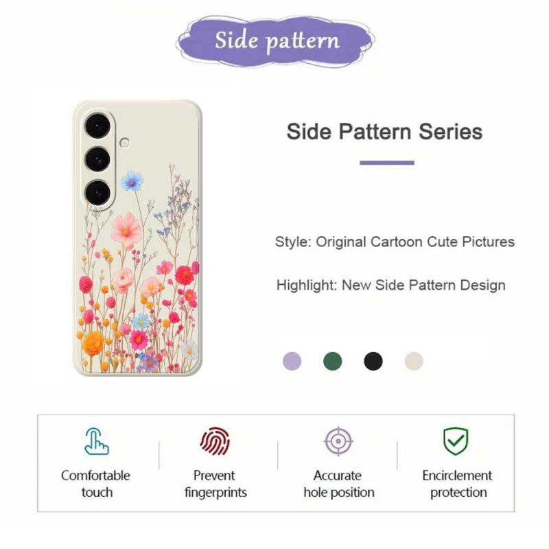 Κάλυμμα Samsung Galaxy S25 Fe Σιλικόνη Αγριολούλουδων