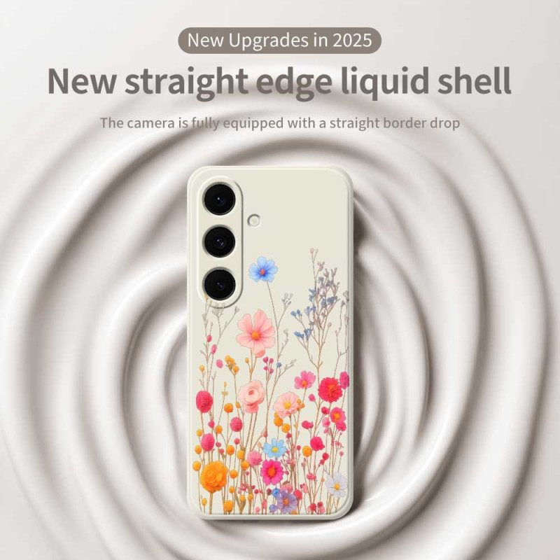 Κάλυμμα Samsung Galaxy S25 Fe Σιλικόνη Αγριολούλουδων