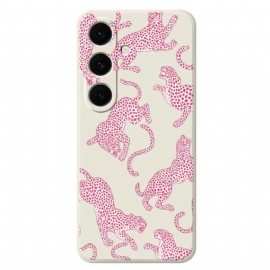 Κάλυμμα Samsung Galaxy S25 Fe Σιλικόνη Pink Leopard Σιλικόνης