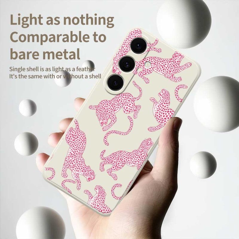 Κάλυμμα Samsung Galaxy S25 Fe Σιλικόνη Pink Leopard Σιλικόνης