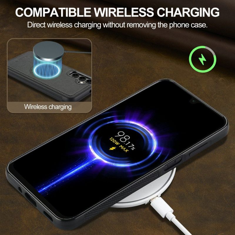 Κάλυμμα Samsung Galaxy S25 Fe Συμβατό Με Magsafe Δερμάτινο Στυλ Σιλικόνης