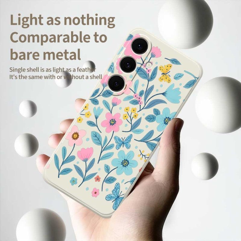 Κάλυμμα Samsung Galaxy S25 Fe Θήκες Κινητών Σιλικόνη Λουλουδιών