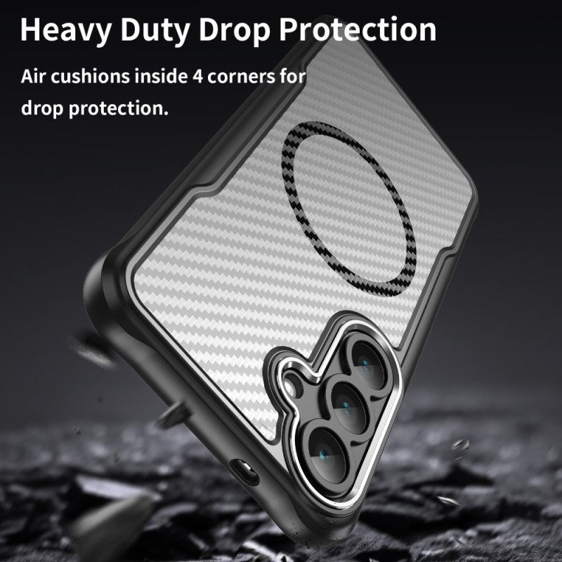 Κάλυμμα Samsung Galaxy S25 Fe Θήκες Κινητών Συμβατό Με Magsafe Υφή Ίνων Άνθρακα