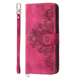 Θηκη Κινητου Samsung Galaxy S25 Fe Δαντελένιο Στάμπα Με Λουρί Και Λουρί Ώμου