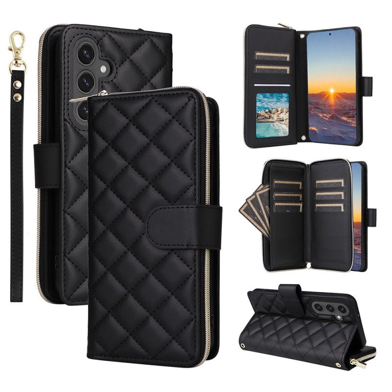 Θηκη Κινητου Samsung Galaxy S25 Fe Καπιτονέ Με Λουρί Και Λουρί Ώμου