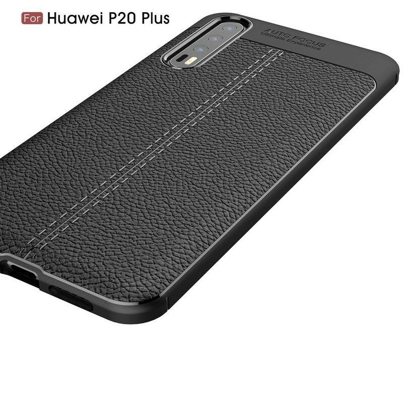 θηκη κινητου Huawei P20 Pro Δερμάτινο Εφέ Litchi Διπλής Γραμμής