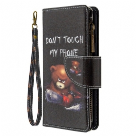 Κάλυμμα Samsung Galaxy Note 10 Τσέπη Με Φερμουάρ Αρκούδας