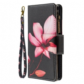 Κάλυμμα Samsung Galaxy Note 10 Τσέπη Με Φερμουάρ Λουλουδιών